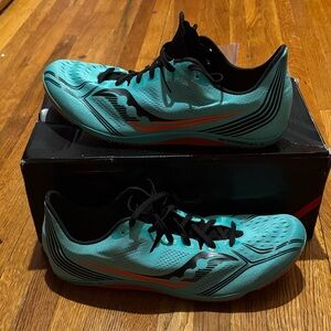 Saucony Endorphin 3 Cool Mint/Black Men’s Track Spikes Asst Sizes WD